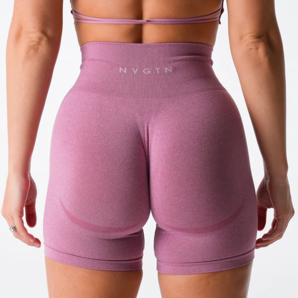 NVGTN Pastel Pink Contour Seamless Shorts NWOT